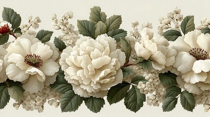 Luxury beige floral composition lace style high resolution picture