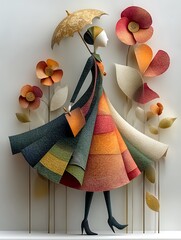 Modern artistic painting of elegant female figure high resolution picture