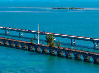 Aerial photo Fred the tree in the Florida Keys on the old railroad line circa 2025