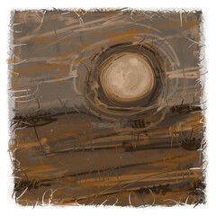 Abstract image for printing. Picture for modern interiors. The picture is painted by hand on a tablet. © neurostructure