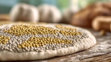 Baker’s yeast concept representing fermentation process and bread making ingredients.