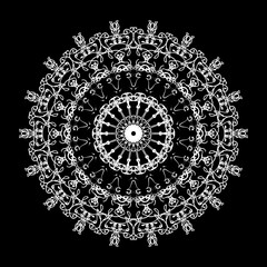 Mandala image for printing. Picture for modern interiors. The picture is painted by hand on a tablet. © neurostructure
