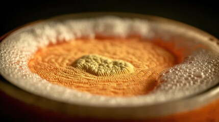 Baker&rsquo;s yeast concept highlighting dough fermentation and gas formation.