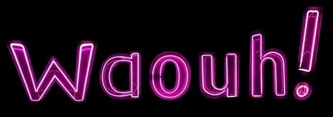 Waouh! n&eacute;ons roses