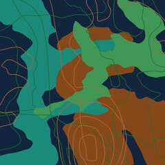 Abstract image for printing. Picture for modern interiors. The picture is painted by hand on a tablet. © neurostructure