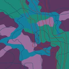 Abstract image for printing. Picture for modern interiors. The picture is painted by hand on a tablet. © neurostructure