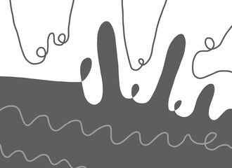 Abstract image for printing. Picture for modern interiors. The picture is painted by hand on a tablet. © neurostructure