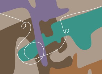 Abstract image for printing. Picture for modern interiors. The picture is painted by hand on a tablet. © neurostructure