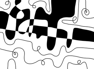 Abstract image for printing. Picture for modern interiors. The picture is painted by hand on a tablet. © neurostructure