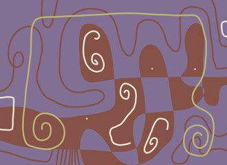 Abstract image for printing. Picture for modern interiors. The picture is painted by hand on a tablet. © neurostructure