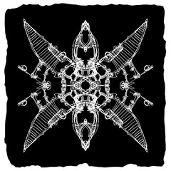 Abstract image for printing. Picture for modern interiors. The picture is painted by hand on a tablet © neurostructure