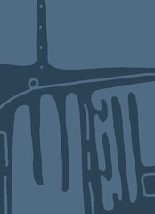 Abstract image for printing. Picture for modern interiors. The picture is painted by hand on a tablet. © neurostructure