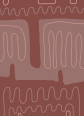 Abstract image for printing. Picture for modern interiors. The picture is painted by hand on a tablet. © neurostructure