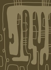 Abstract image for printing. Picture for modern interiors. The picture is painted by hand on a tablet. © neurostructure