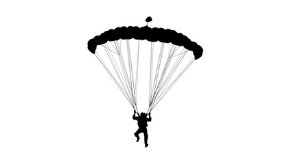 Vector silhouette of paraglider © Andri