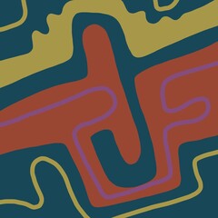 Abstract image for printing. Picture for modern interiors. The picture is painted by hand on a tablet. © neurostructure