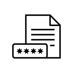 Email security solid icon vector design good for web or mobile app. Private mail icon. Mail password. Secure email vector icon for data protection and privacy with shield and envelope illustration. 