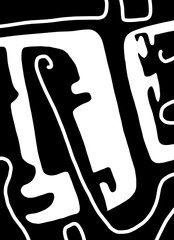 Abstract image for printing. Picture for modern interiors. The picture is painted by hand on a tablet. © neurostructure