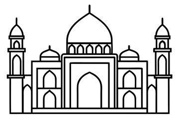 mosque-lined illustration	