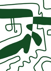 Abstract image for printing. Picture for modern interiors. The picture is painted by hand on a tablet. © neurostructure