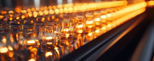 Showcase modern glass manufacturing and automated production process