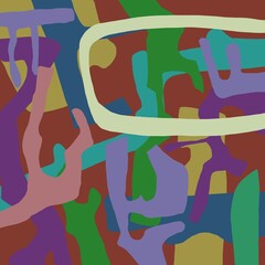 Abstract image for printing. Picture for modern interiors. The picture is painted by hand on a tablet. © neurostructure