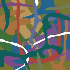 Abstract image for printing. Picture for modern interiors. The picture is painted by hand on a tablet. © neurostructure