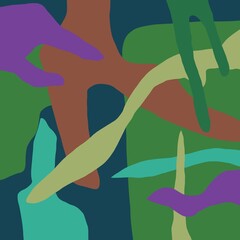 Abstract image for printing. Picture for modern interiors. The picture is painted by hand on a tablet. © neurostructure