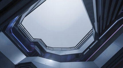 Geometric architectural design space background image
