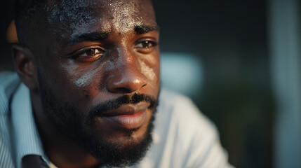 African man counselor speak at group counseling therapy session