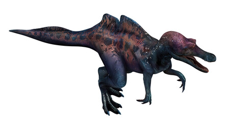 Fototapeta premium Colorful Spinosaurus dinosaur illustration.