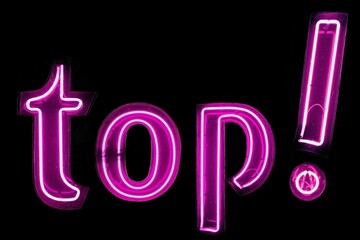 top! n&eacute;ons roses