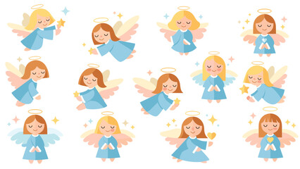 Naklejka premium angel icon vekor