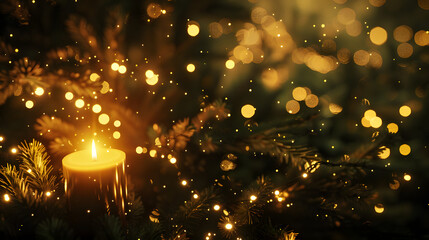 New Beginnings: Golden Celebration Representing the Upcoming New Year and Hope