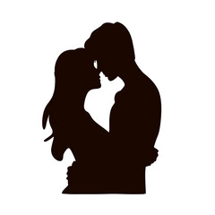 silhouette of couple