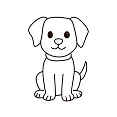 Dig illustration for coloring book