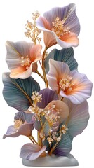 Modern abstract flower artwork luxury decorative design high resolution image