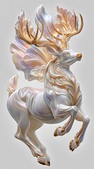 Premium deer sculpture artwork in fantasy theme high resolution image