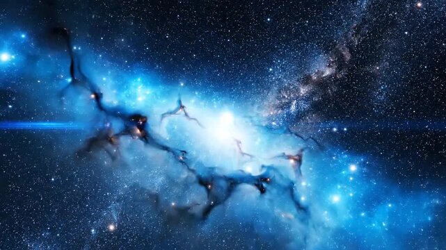 Cosmic landscape with nebulas and stars in deep space representing exploration and discovery