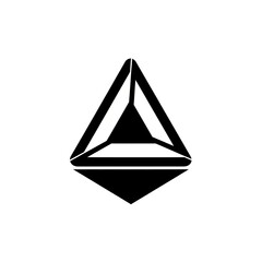 Fototapeta premium Geometric triangle shape with modern design and black color