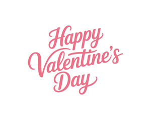 Obraz premium Happy Valentines Day greeting card, lettering, typography, handwritten, calligraphy text, Vector, illustration, Celebrated every February 14th, hearts shape Vector illustration isolated