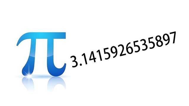 Pi symbol with decimal sequence