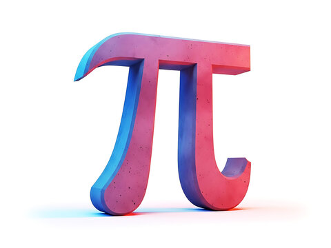 Colorful 3d pi symbol