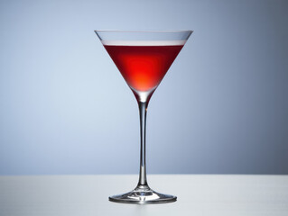 Red Martini Cocktail in Glass