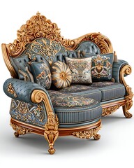 Opulent baroque living room sofa high resolution picture