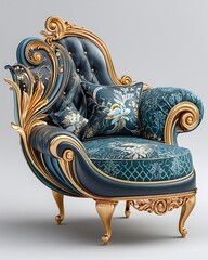 Ornate luxury armchair style high resolution picture