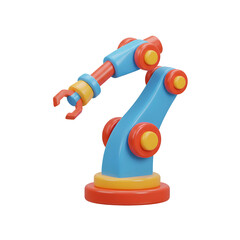 Toy Robot Arm Model Isolated White.