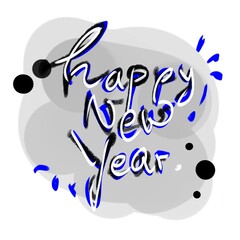 Festive Happy New Year 2026 Typography Illustration