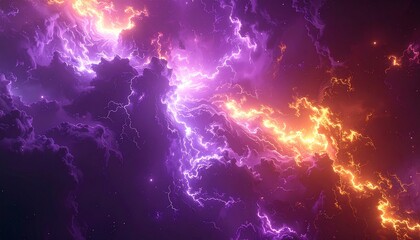 Cosmic Energy Discharge Abstract, Generative AI