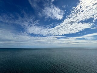 Open sea and beautiful sky.